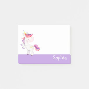 Post-it® Pastel Purple Unicorn Cute personnalisé