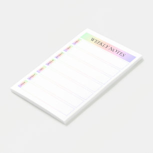 Post-it® Pastel Rainbow Notes hebdomadaires Remerciements