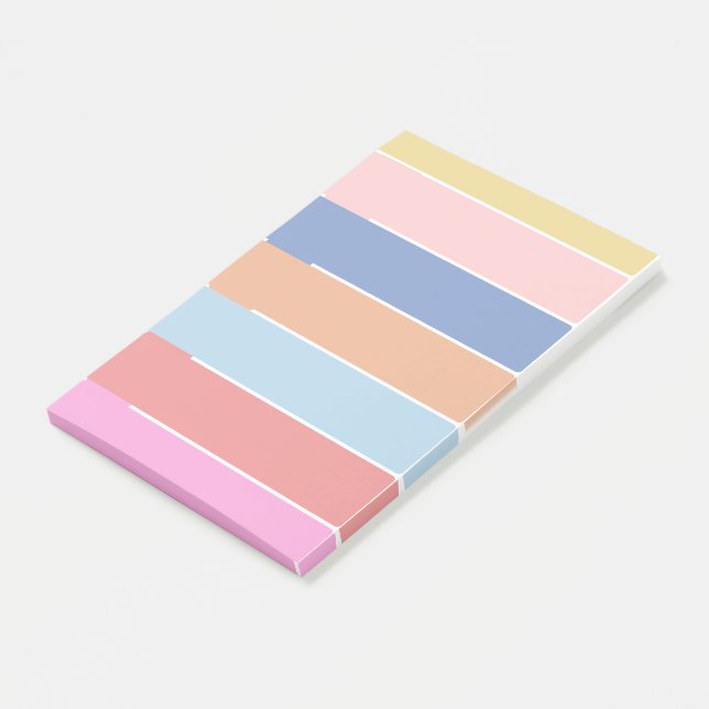 Post-it® Pastel Rainbow Post il note livre blanc (Incliné)