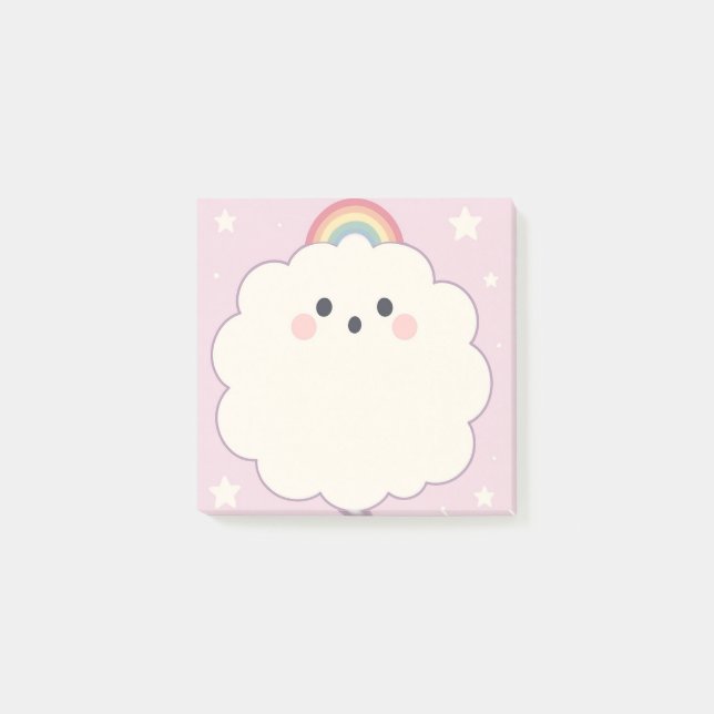 Post-it® Pastel Rainbow Stick Notes avec nuages Publier (Devant)