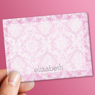 Post-it® Pastel rose Vintage Damask motif Grungy Finition