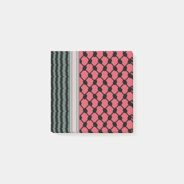 Post-it® Pastèque palestinienne Hatta Keffiyeh Kufiya Folk (Devant)