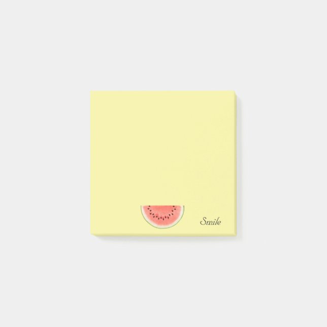 Post-it® Pastèque personnalisée sur fond jaune (Devant)