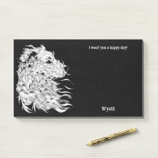 Post-it® Pasteur anatolien Nom du chien d'art Abstrait