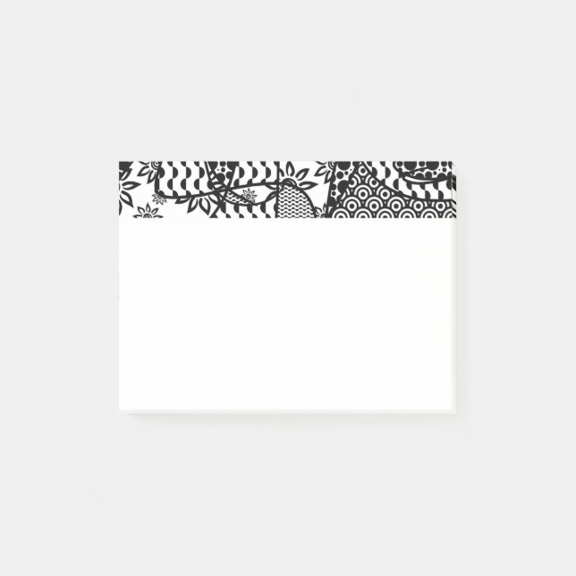 Post-it® Patchwork motif noir et blanc 03 (Devant)