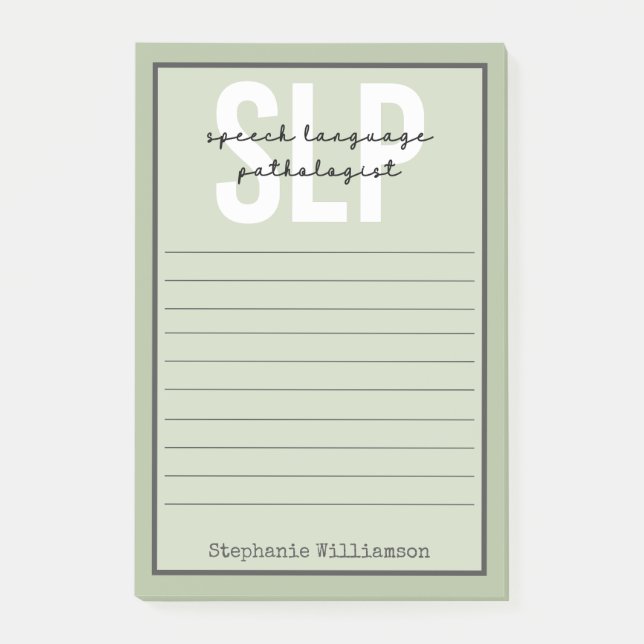 Post-it® Pathologiste orthophoniste sur mesure SLP (Devant)