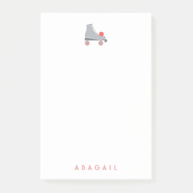 Post-it® Patin à roulettes - Corail (Devant)