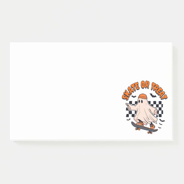Post-it® Patinage ou traitement du fantôme Halloween (Devant)