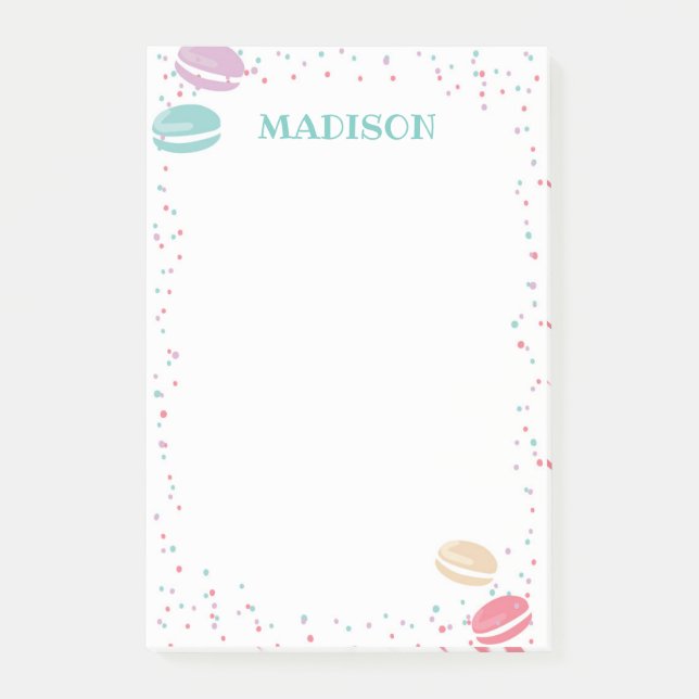 Post-it® Pâtisserie Macaron Poster des notes (Devant)