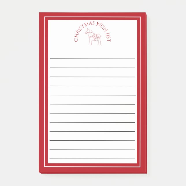 Post-it® Patrimoine Festif Red Dala Horse Holiday (Devant)