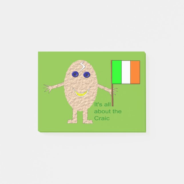 Post-it® Patriotic Irish Egg Post il note Pad (Devant)