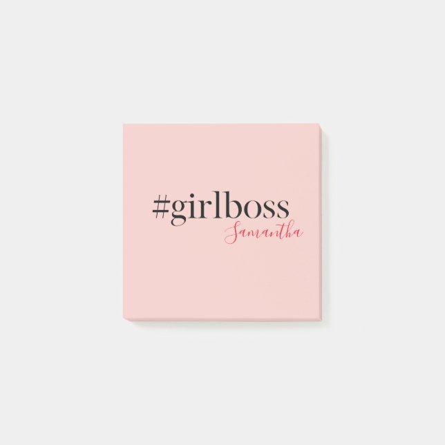 Post-it® Patron et nom de fille rose moderne | best Girly G (Devant)