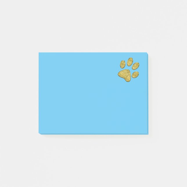 Post-it® patte de chat mousseux - or (Devant)
