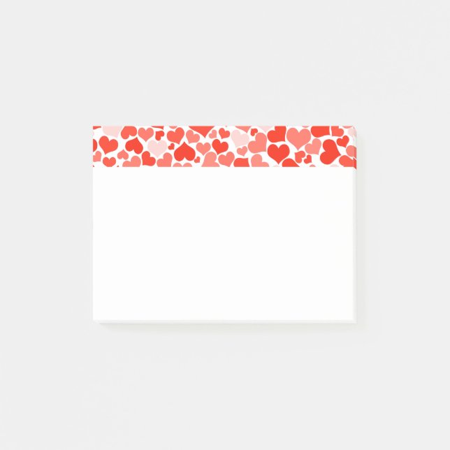 Post-it® Patters de Red Love Heart (Devant)