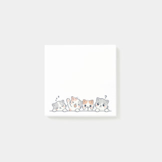 Post-it® Pattes curieuses - Amis chats mignons qui regarden