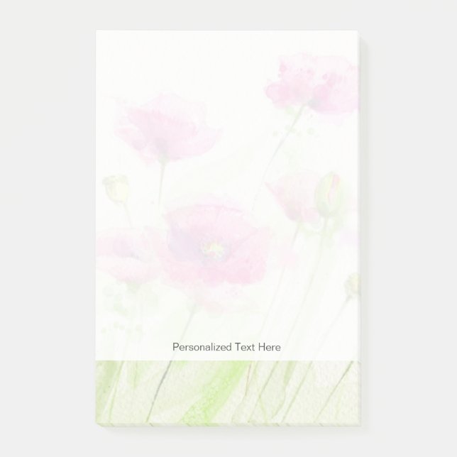 Post-it® Pavots peints 3 d'aquarelle (Devant)