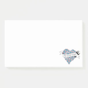 Post-it® Payer l'amour avec l'amour illustré proverbe portu