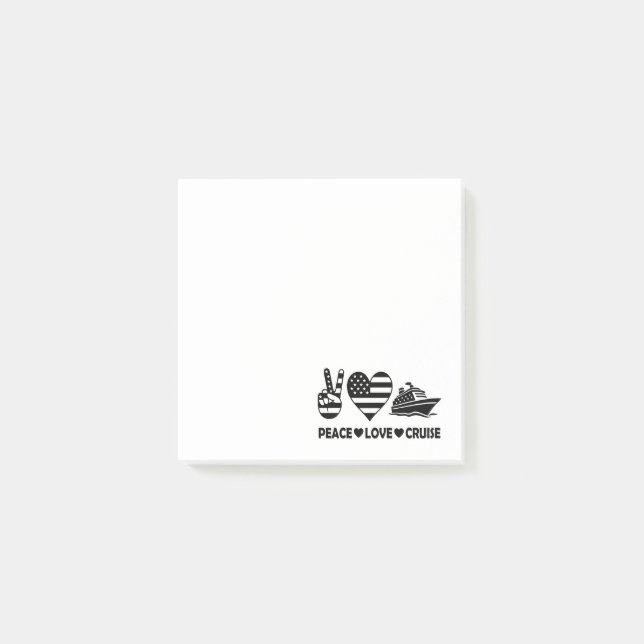Post-it® Peace Love Cruise USA Vacances Vibes (Devant)
