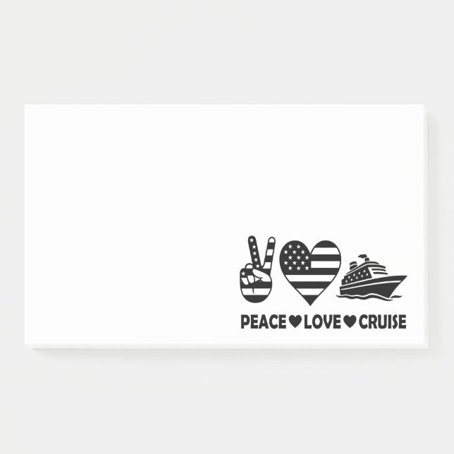 Post-it® Peace Love Cruise USA Vacances Vibes (Devant)