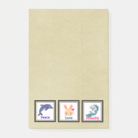 Peace Love folie avec Dolphin Bunny Unicorn