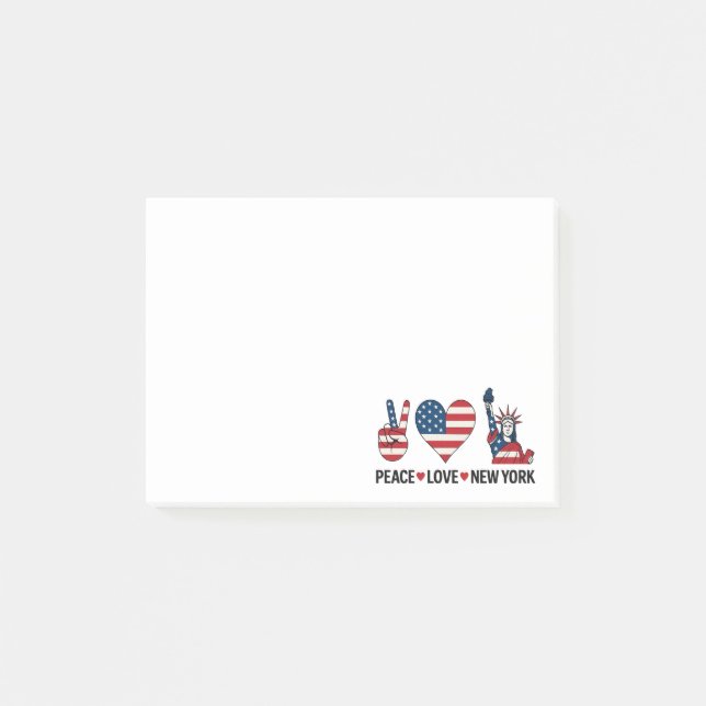 Post-it® Peace Love New York (Devant)
