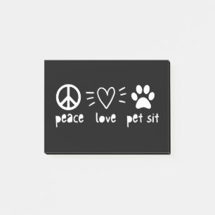 Post-it® Peace Love Pet Sit