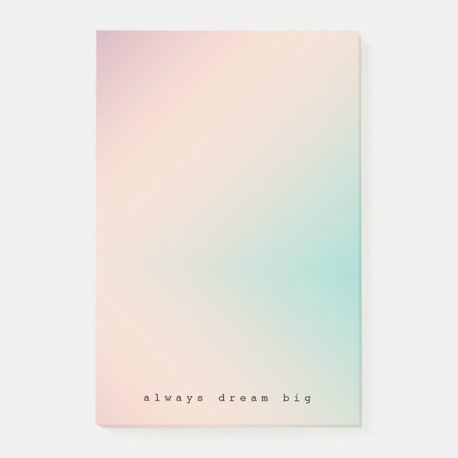 Post-it® Peach Aqua Tie Dye inspiration rêve citation (Devant)