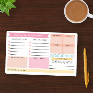 Post-it® Peach Buts Rose Mood Daily Selcare Planner
