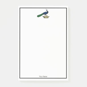 Post-it® Peacock héraldique Vintage stylisé sur Couronne C