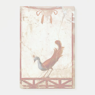 Post-it® Peacock sur Fresco Ancienne peinture romaine antiq
