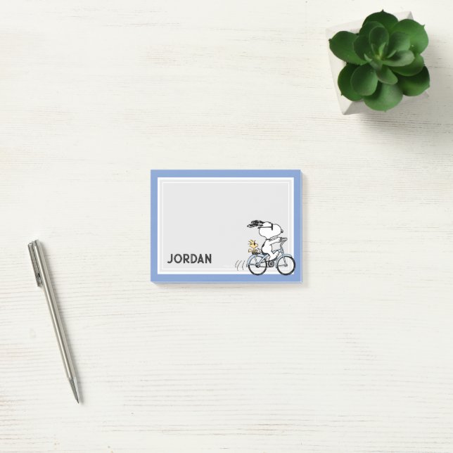 Post-it® Peanuts | Snoopy & Woodstock Bicyclette (Bureau)