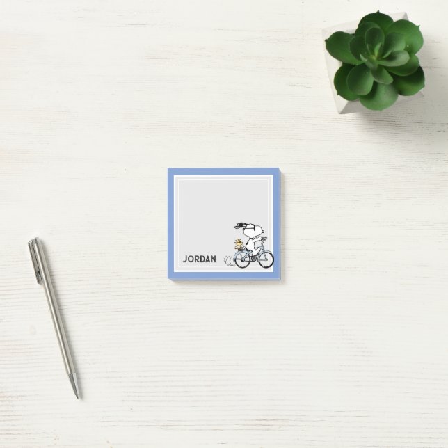 Post-it® Peanuts | Snoopy & Woodstock Bicyclette (Bureau)