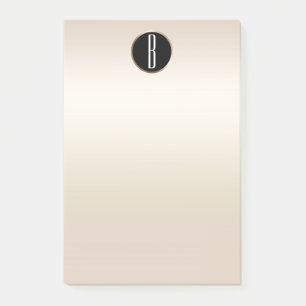 Post-it® Pearl Gold Shimmer Glam Kraft Monogramme rustique