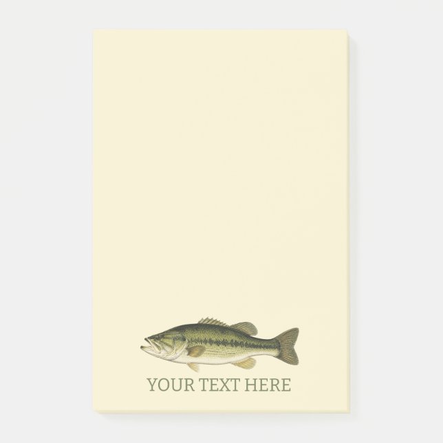 Post-it® Pêche à la Bass Bouche Personalisée (Devant)