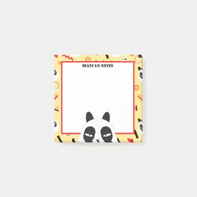 Post-it® Peekaboo Yellow Panda Bear (Devant)