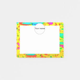 Post-it® Peindre des éclaboussures sur un arrière - plan ja