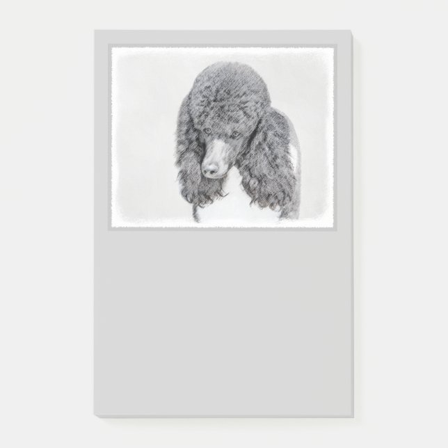 Post-it® Peinture à paille noire standard - Art du chien (Devant)