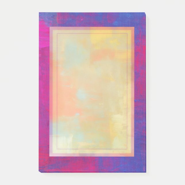 Post-it® Peinture abstraite magenta et bleue (Devant)