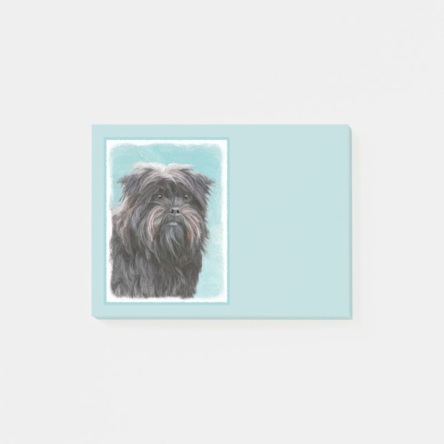 Post-it® Peinture Affenpinscher - Joli art original chien (Devant)