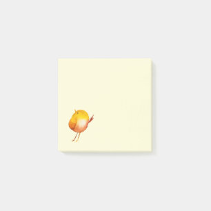Post-it® Peinture aquarelle d'un joli oiseau jaune