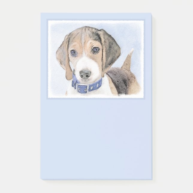 Post-it® Peinture Beagle - Art original du chien (Devant)