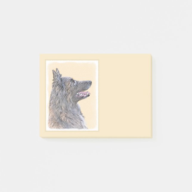 Post-it® Peinture belge Tervuren - Cute Original Chien Art (Devant)