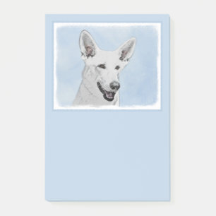 Post-it® Peinture blanche de berger - art original mignon