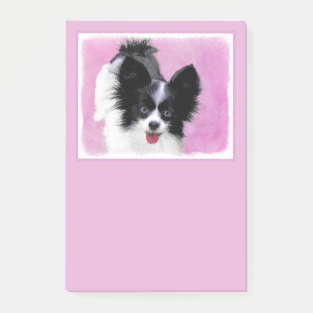Post-it® Peinture (blanche et noire) de Papillon - art de (Devant)