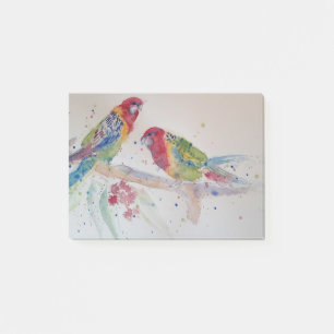 Post-it® Peinture d'aquarelle rouge Rosella Parrot
