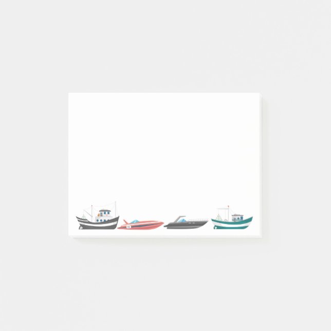 Post-it® Peinture de bateaux navires à l'aquarelle Art (Devant)