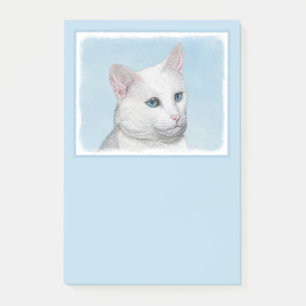 Post-it® Peinture de chat blanc - Cute Original Cat Art