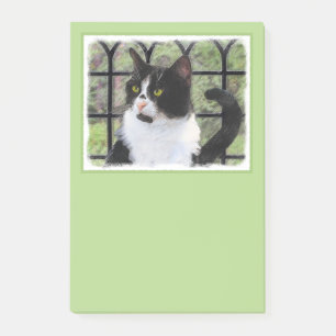 Post-it® Peinture de chat Tuxedo - Cute Original Cat Art