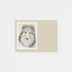Post-it® Peinture de chien de berger de Shetland - art