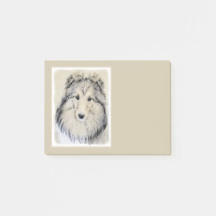 Post-it® Peinture de chien de berger de Shetland - art